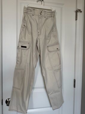 BDG Beige Women's Cargo Pants with Utility Pockets